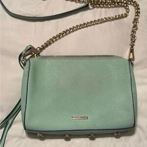 Rebecca Minkoff Green Crossbody Bag with Tassel Detail